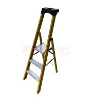 Model No. F800 Fiberglass Platform Ladder for Home, Electrical and Commercial Access Use, Professional Elevated Working Ladder for Maintenance, Repair, Storage and Installation Tasks 